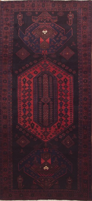 Zanjan Red Runner Hand Knotted 49 X 103  Area Rug 100-11628 Image 0