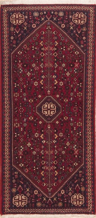 Abadeh Red Runner Hand Knotted 23 X 49  Area Rug 100-11633 Image 0
