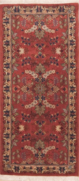 Yazd Purple Runner Hand Knotted 23 X 411  Area Rug 100-11634 Image 0