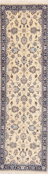 Nain Beige Runner Hand Knotted 20 X 66  Area Rug 100-11642 Image 0