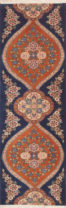 Mashad Orange Runner Hand Knotted 21 X 61  Area Rug 100-11646 Image 0
