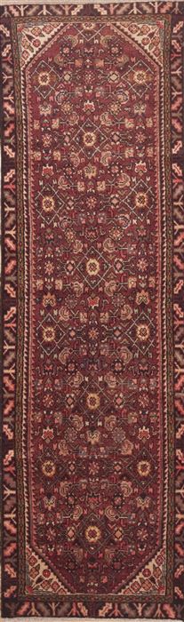 Mussel Red Runner Hand Knotted 211 X 98  Area Rug 100-11653 Image 0