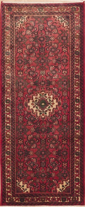 Hossein Abad Red Runner Hand Knotted 29 X 68  Area Rug 100-11654 Image 0