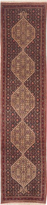 Sanandaj Beige Runner Hand Knotted 111 X 83  Area Rug 100-11656 Image 0
