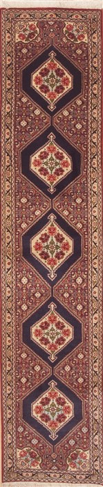 Sanandaj Beige Runner Hand Knotted 18 X 82  Area Rug 100-11657 Image 0