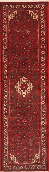 Hossein Abad Red Runner Hand Knotted 29 X 97  Area Rug 100-11680 Image 0