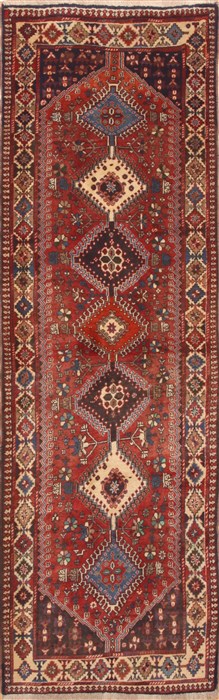 Yalameh Red Runner Hand Knotted 29 X 92  Area Rug 100-11681 Image 0