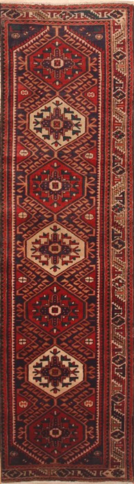 Ardebil Red Runner Hand Knotted 27 X 98  Area Rug 100-11684 Image 0