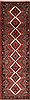 Hamedan Red Runner Hand Knotted 27 X 92  Area Rug 100-11685 Thumb 0