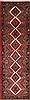 Hamedan Red Runner Hand Knotted 27 X 92  Area Rug 100-11685 Thumb 0
