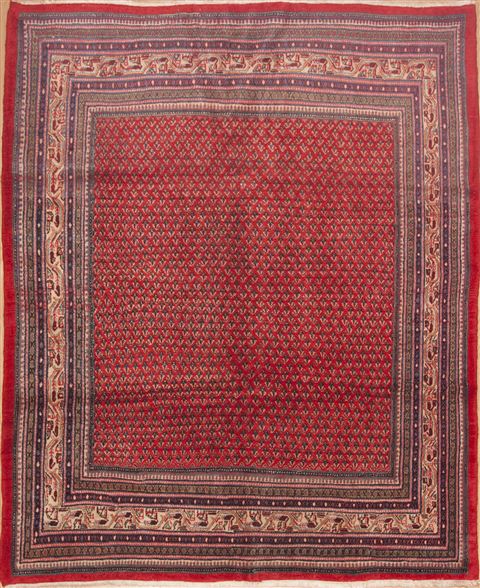 Mood Red Square Hand Knotted 70 X 86  Area Rug 100-11695 Image 0