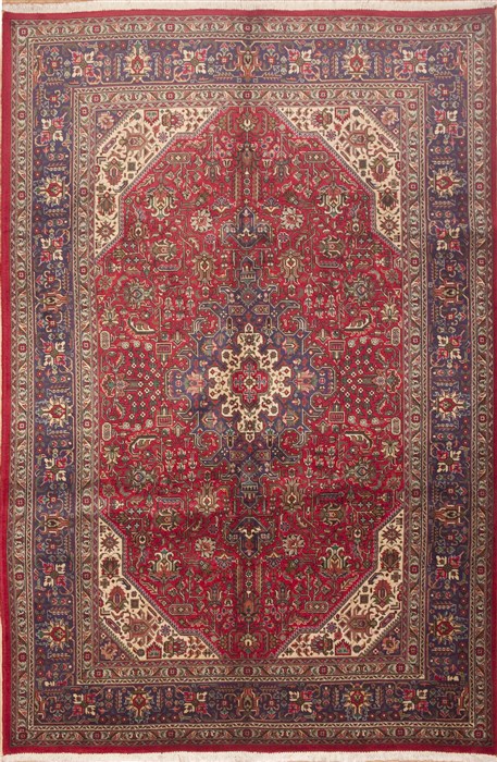 Tabriz Red Hand Knotted 69 X 102 Area Rug 100-11698 Image 0