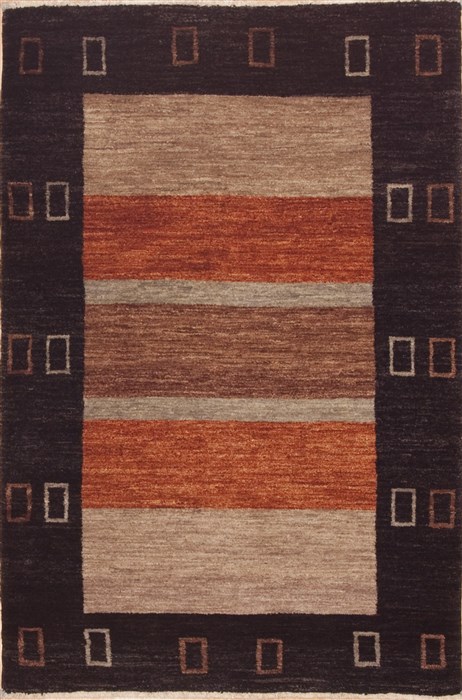 Gabbeh Brown Hand Knotted 43 X 59 Area Rug 100-11699 Image 0