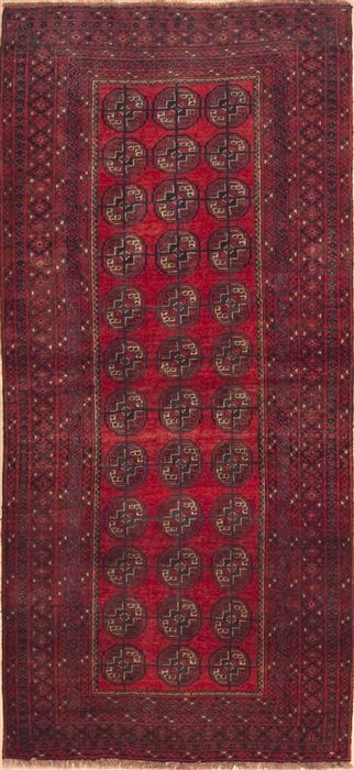Baluch Red Runner Hand Knotted 29 X 62  Area Rug 100-11711 Image 0