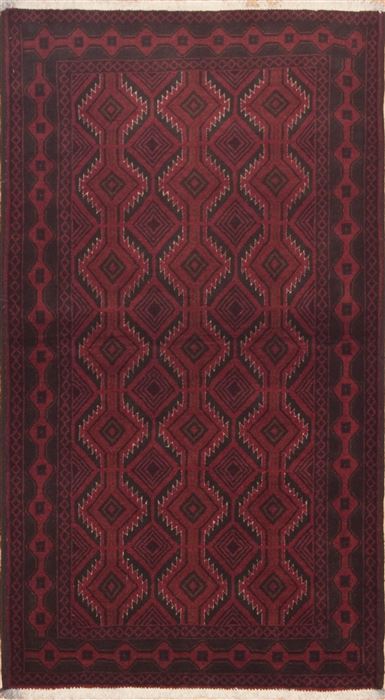Baluch Red Runner Hand Knotted 35 X 64  Area Rug 100-11712 Image 0