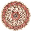 Tabriz Beige Round Hand Knotted 68 X 68  Area Rug 100-11716 Thumb 0