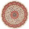 Tabriz Beige Round Hand Knotted 68 X 68  Area Rug 100-11716 Thumb 0