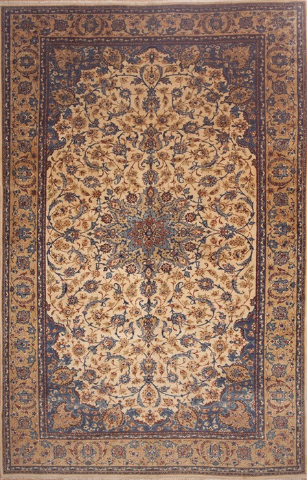 Najaf-abad Beige Hand Knotted 100 X 1510  Area Rug 100-11718 Image 0