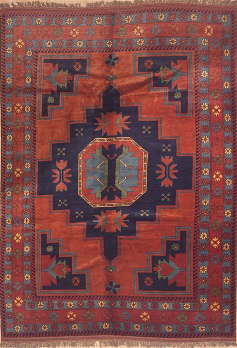 Kazak Red Hand Knotted 70 X 99 Area Rug 100-11722 Image 0
