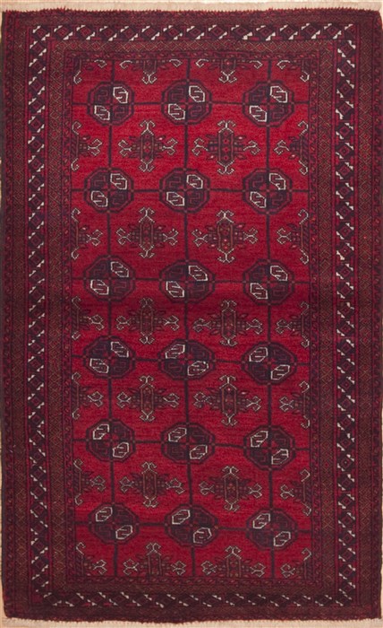 Baluch Red Hand Knotted 37 X 511 Area Rug 100-11733 Image 0