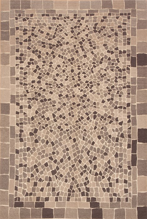 Modern Grey Hand Knotted 61 X 91 Area Rug 100-11744 Image 0