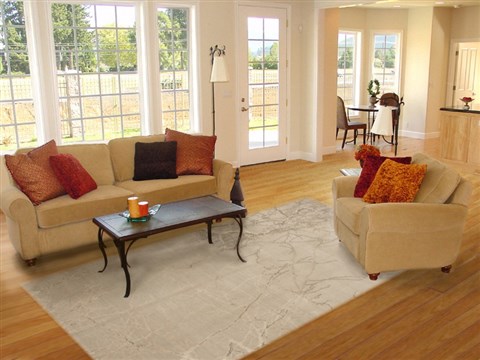 Modern Green Hand Knotted 61 X 90 Area Rug 100-11746 Image 4