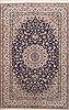 Nain Blue Hand Knotted 66 X 102  Area Rug 100-11749 Thumb 0