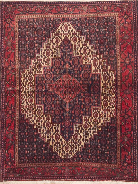 Sanandaj Red Hand Knotted 42 X 52  Area Rug 100-11753 Image 0