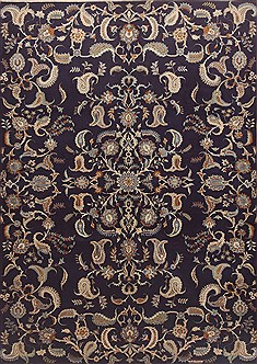 Persian Kerman Blue Rectangle 7x10 ft Wool Carpet 11765