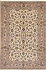 Kashan Beige Hand Knotted 63 X 94  Area Rug 100-11767 Thumb 0