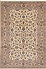 Kashan Beige Hand Knotted 63 X 94 Area Rug 100-11767 Thumb 0