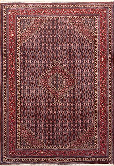 Ardebil Red Hand Knotted 6'9" X 9'6"  Area Rug 100-11769