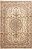 Kashan Beige Hand Knotted 65 X 99  Area Rug 100-11772 Thumb 0