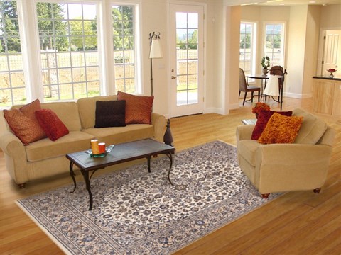 Kashan Beige Hand Knotted 67 X 97 Area Rug 100-11775 Image 4