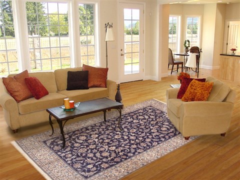 Nain Blue Hand Knotted 69 X 100 Area Rug 100-11778 Image 4