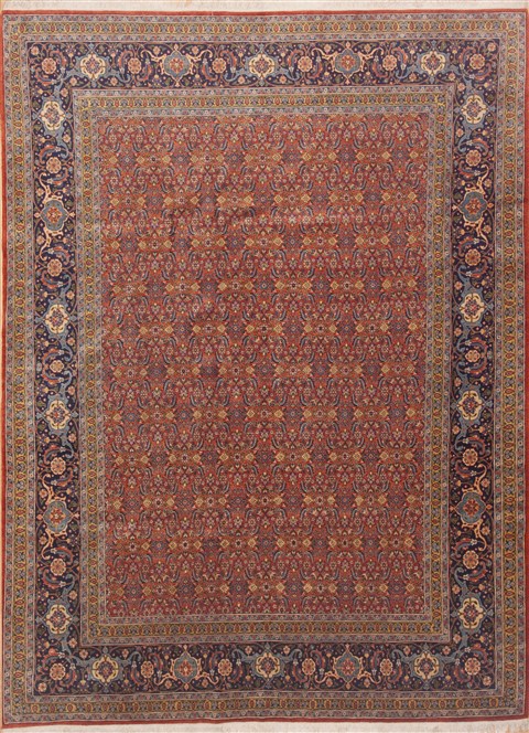 Tabriz Red Hand Knotted 82 X 113 Area Rug 100-11785 Image 0