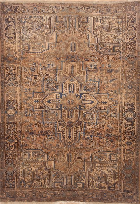 Heriz Brown Hand Knotted 710 X 115 Area Rug 100-11793 Image 0