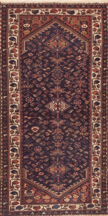 Malayer Blue Hand Knotted 31 X 63  Area Rug 100-11795 Image 0