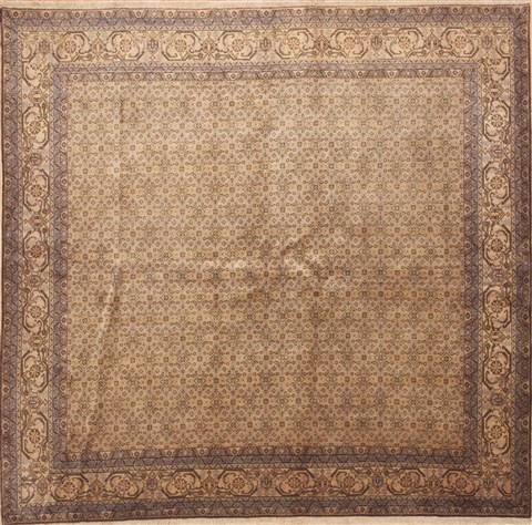 Ardebil Yellow Square Hand Knotted 78 X 80  Area Rug 100-11801 Image 0
