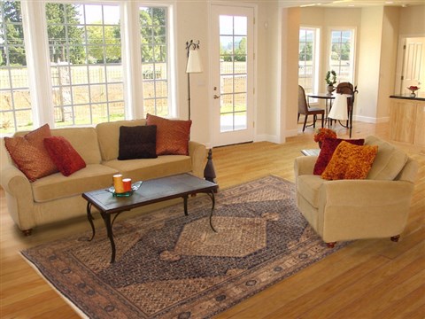 Ardebil Yellow Hand Knotted 75 X 105 Area Rug 100-11805 Image 4