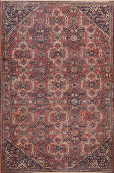 Moshk Abad Red Hand Knotted 67 X 101 Area Rug 100-11808 Image 0