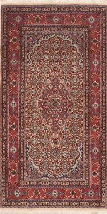 Mood Red Hand Knotted 27 X 49 Area Rug 100-11820 Image 0