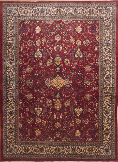 Sarouk Red Hand Knotted 98 X 135 Area Rug 100-11831 Image 0
