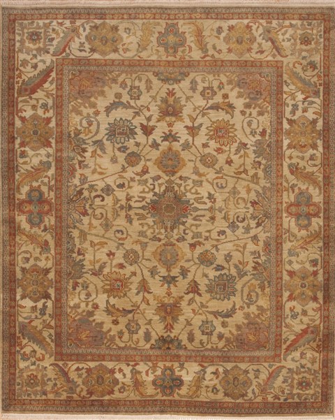 Indo-Tibetan Green Hand Knotted 66 X 80  Area Rug 100-11836 Image 0