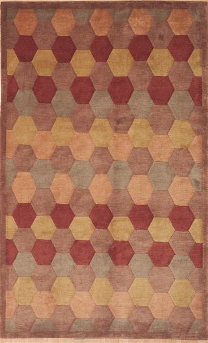 Indo-Nepal Multicolor Hand Knotted 50 X 80 Area Rug 100-11840 Image 0