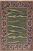Indo-Nepal Green Square Hand Knotted 68 X 86  Area Rug 100-11845 Thumb 0