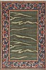 Indo-Nepal Green Square Hand Knotted 68 X 86  Area Rug 100-11845 Thumb 0