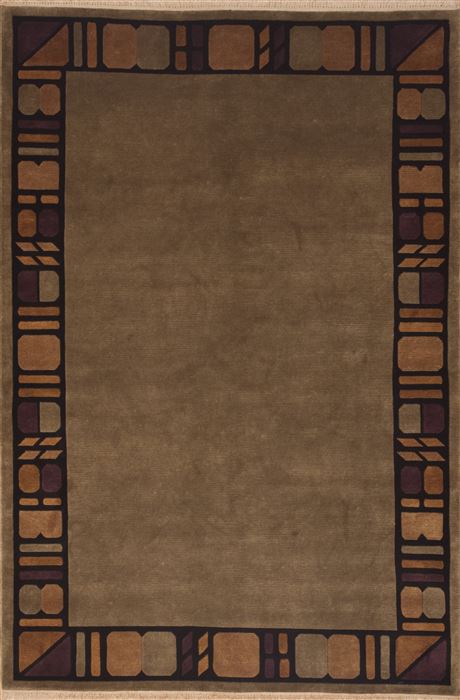 Indo-Nepal Green Hand Knotted 60 X 90 Area Rug 100-11848 Image 0