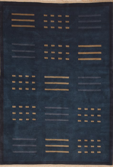 Indo-Tibetan Blue Hand Knotted 63 X 90 Area Rug 100-11851 Image 0