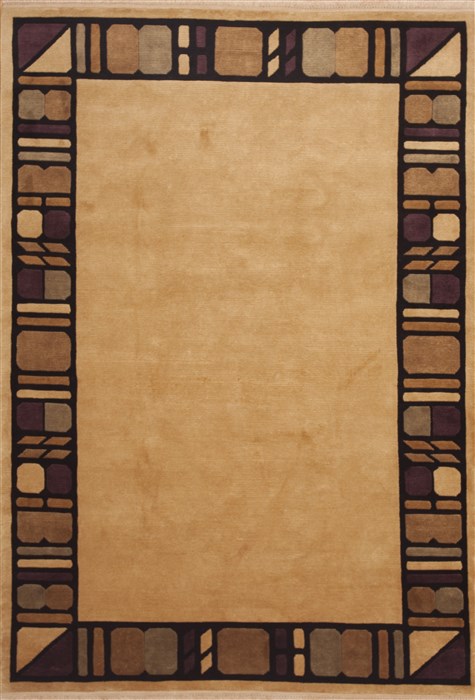 Indo-Nepal Yellow Hand Knotted 60 X 90 Area Rug 100-11854 Image 0